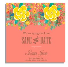 Wedding Card Cover Template Elegant Classical Floral Decor Free Vector