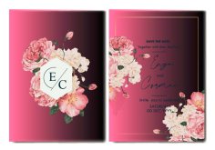 Wedding Card Template Card Bright Elegant Classical Floral Decor Free Vector