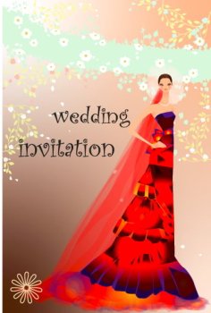 Wedding Graphic Birdal Invitation Card Free Vector