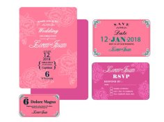 Wedding Invitation Card Design Bokeh Vector File