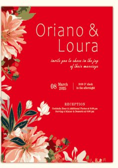 Wedding Invitation Card Floral Template Aesthetic Design Free Vector