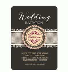 Wedding Invitation Card Templates Illustrator Vector File