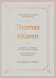Wedding Invitation Design Card Free Vector