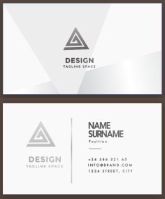 White Theme Visiting Card Template Free Vector