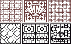 Window Seamless Floral Screens Collection Free Vector File
