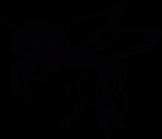 Winged Unicorn Art Vector SVG File