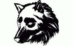 Wolf Face Design 2 Free DXF Vectors File