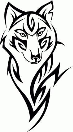Wolf Head Tattoo Design Art CDR File