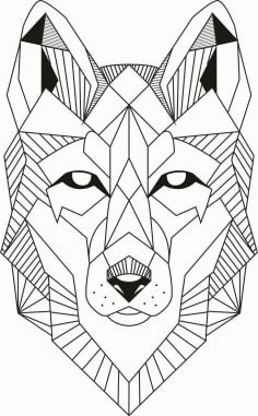 Wolf Lineart Free CDR Vectors File