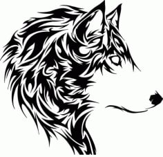 Wolf Stencil Free CDR Vectors File