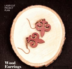 Wood Cutting Jewelry Earrings CDR File
