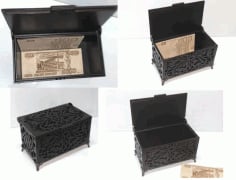 Wood Engraving Money Box CDR Vectors File