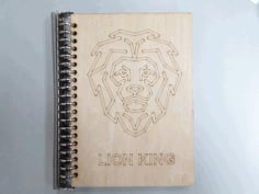 Wood Notebook Cover Laser Cut Design DXF File