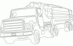 Wood Transportation Truck Laser Cut DXF File