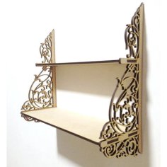 Wood Wall Storage Shelf for Display PDF File for Laser Cutting