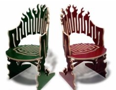 Wooden 3D Puzzle Modern Chair Design Free Laser Cut File