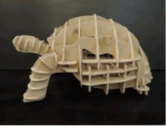 Wooden 3D Turtle Animal Puzzle CDR File