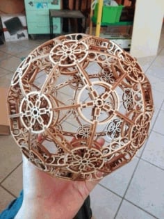 Wooden Ball Decore Design CDR File
