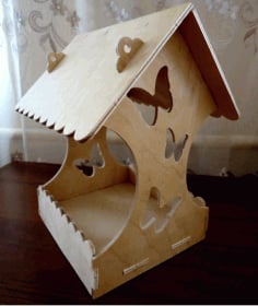 Wooden Bird House DXF Vectors File