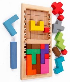 Wooden Blocks Puzzle Childrens Toy CDR File for Laser Cut