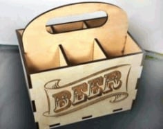 wooden Box for beer for Laser Cut CNC DXF File