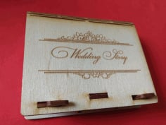 Wooden Box Wedding Laser Cut CDR File