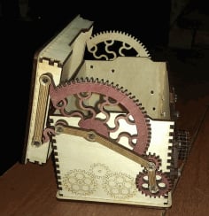 Wooden Box with Lock CNC Laser Cut CDR File