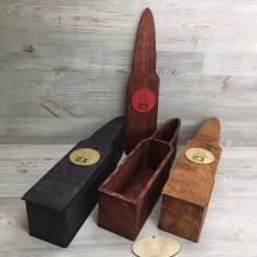 Wooden Bullet Shaped Gift Box, Bottle Box CDR File