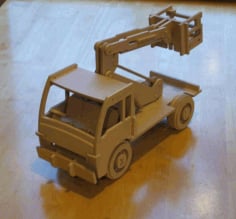 Wooden Cherry Picker Truck Kids Toy Truck Laser Cut DXF File