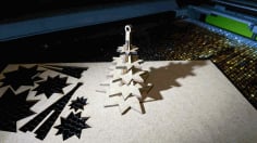 Wooden Christmas Tree CNC Laser Cutting Template Vector DXF File