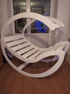 Wooden Cut Abstract Design Rolling Chair CDR Vectors File