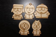 Wooden Cut Fictional Characters DXF File