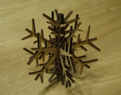 Wooden Cut Snowflake DXF File
