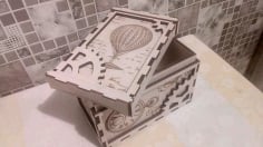 Wooden Decorative Storage Box CDR Vectors File