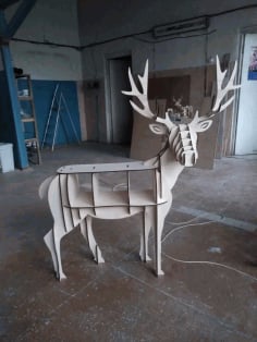 Wooden Deer Book Shelf Laser Cut CDR File