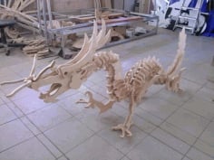 Wooden Dinosaur 3D Puzzle Laser Cut DXF File