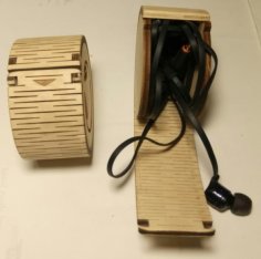 Wooden Earphone Case 4mm Free Laser Cut File