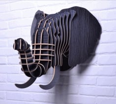 Wooden Elephant wall Hanging CNC File Free CDR File