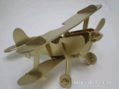 Wooden Engraved 3D Airplane CDR Vectors File
