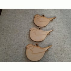 Wooden Engraved Birds CDR Vectors File