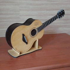 Wooden Engraved Guitar CDR Vectors File
