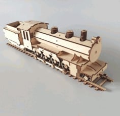 Wooden Engraved Train Engine CDR File