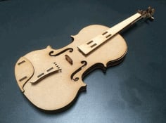 Wooden Engraved Violin CDR File