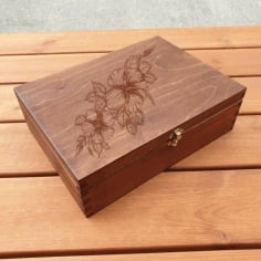 Wooden Floral Box CDR File