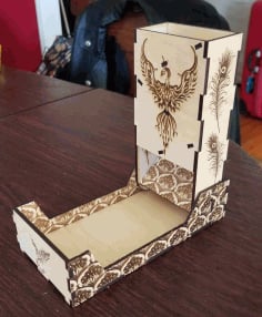 Wooden Folding Dice Tower Box Laser Cut CDR, DXF, Ai SVG Vector File