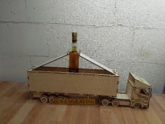 Wooden Gift Box Truck Free CDR File