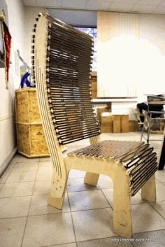 Wooden Hinge Pattern Roacker Chair DXF Vectors File