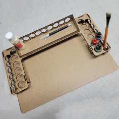 Wooden Hobby Bench Plain Stand Laser Cut Hobby Desk DXF and CDR File