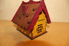 Wooden House Decor Piece CDR File
