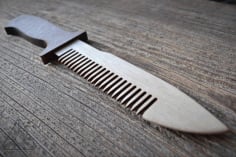 Wooden Knife Comb Laser Cut Design CDR File
